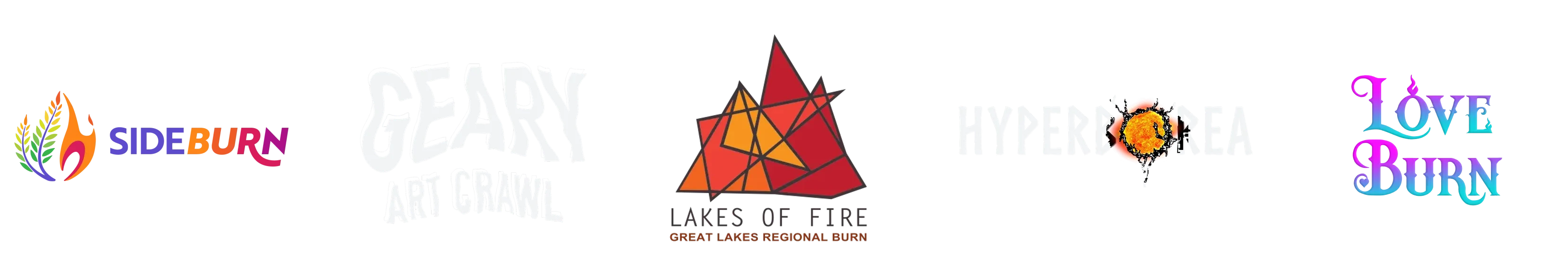 Featured at Sideburn, Geary Art Crawl, Lakes of Fire, Hyperborea and Love Burn